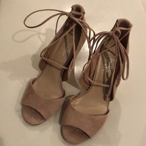 Suede Nude Lord & Taylor Heels